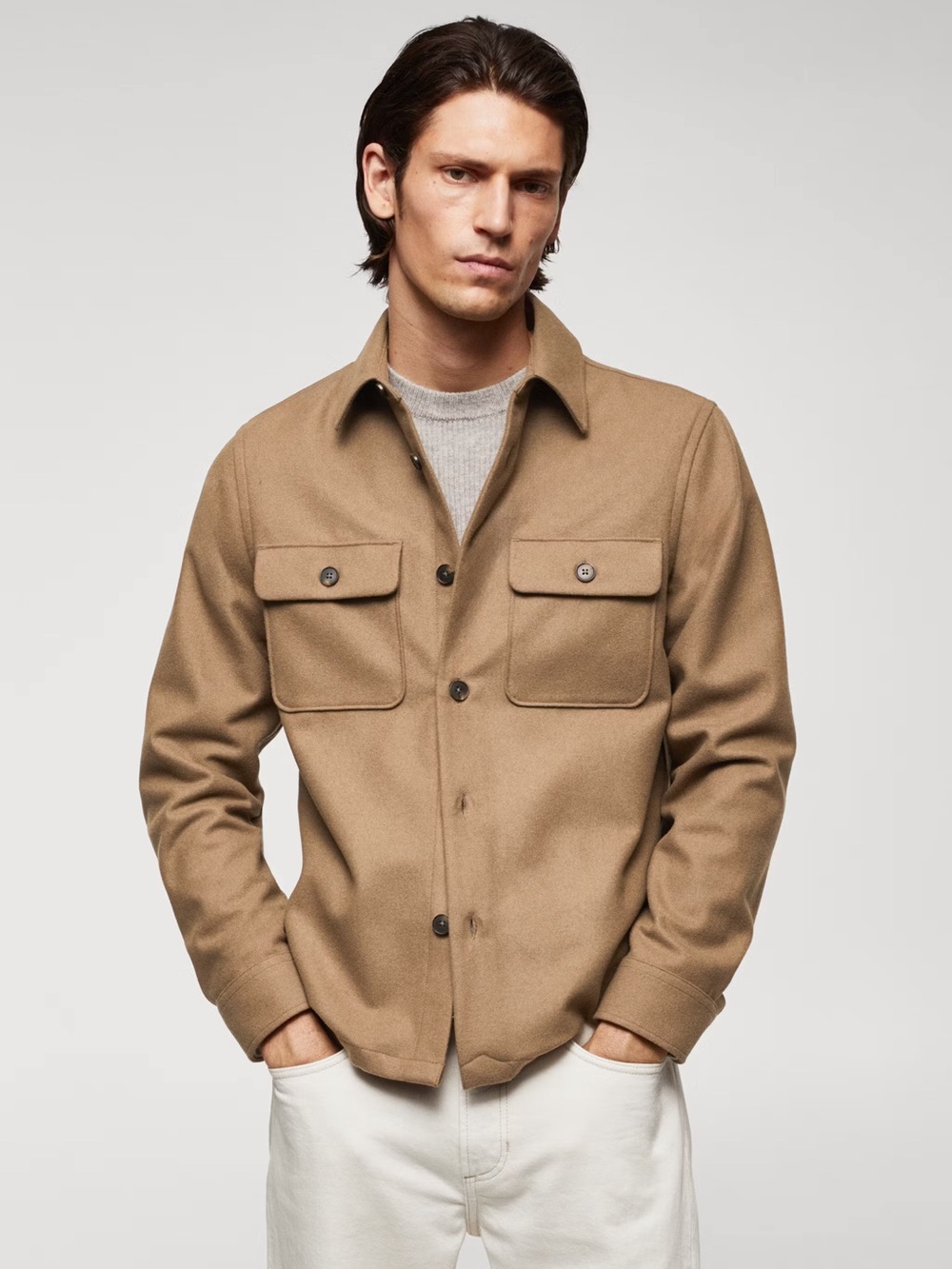 Mango Wool Over-shirt
